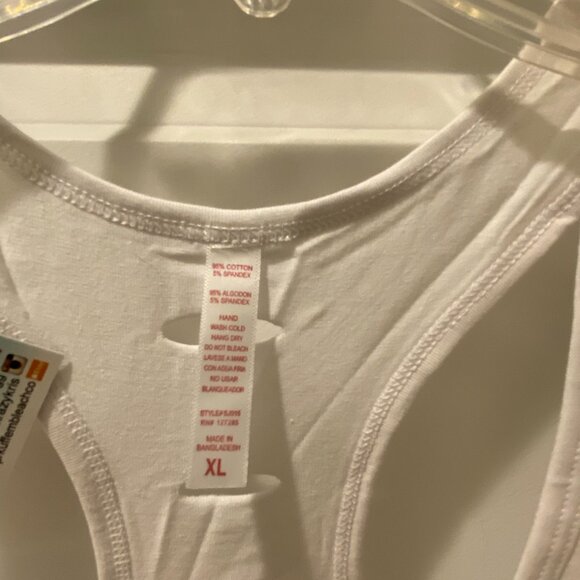 LA Dodgers Women's White Tank Top Holes in Back Size XL NWT - Picture 2 of 3